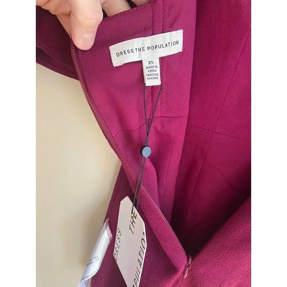 Dress The Population NWT Louisa Flutter Sleeve Dress Size XS - Picture 6 of 12